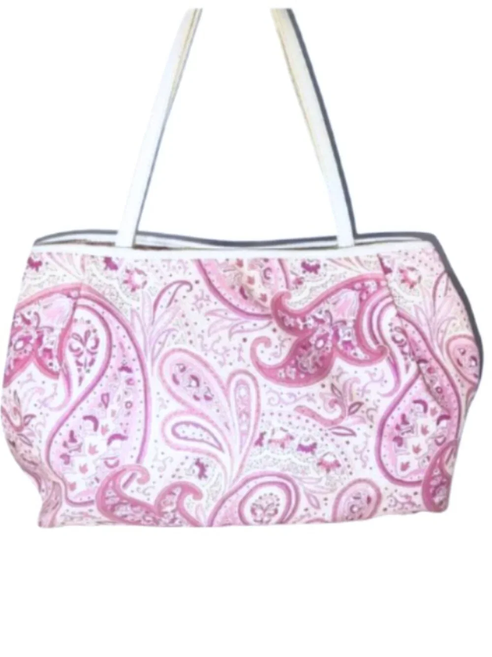 Etro pink paisley cloth tote shoulder bag EUC